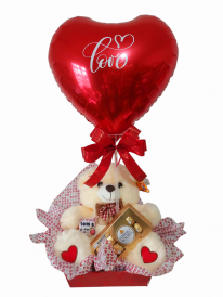 Cesta Love urso&Ferrero Rocher
