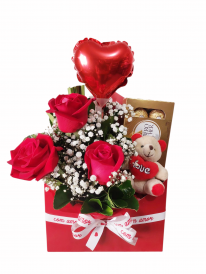Carta de amor rosas&Ferrero Rocher