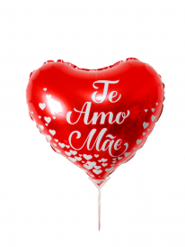 Balão coração Te amo mãe