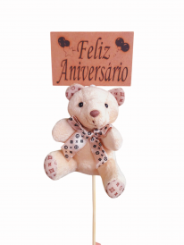 Placa mdf com urso