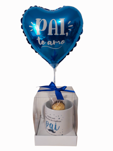Caneca/chocolate e balão